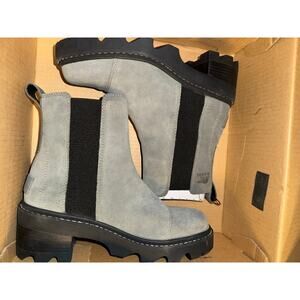 Gray Suede Ankle Boots